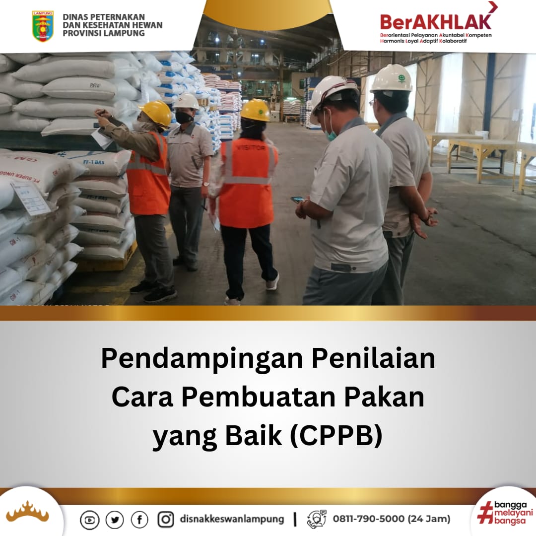 Pendampingan Penilaian Cara Pembuatan Pakan yang Baik (CPPB)